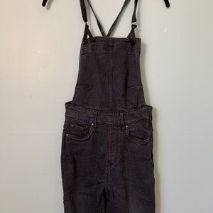 Skinny Black Overalls / Suspender Jeans